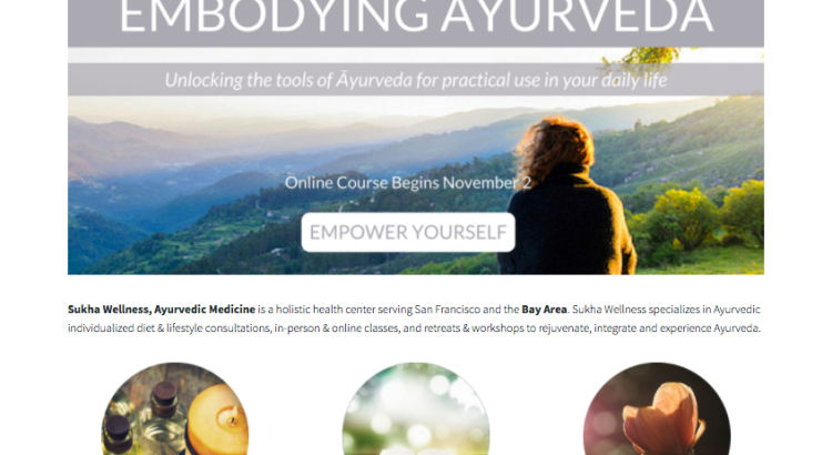 Sukha Wellness Ayurvedic Medicine home page